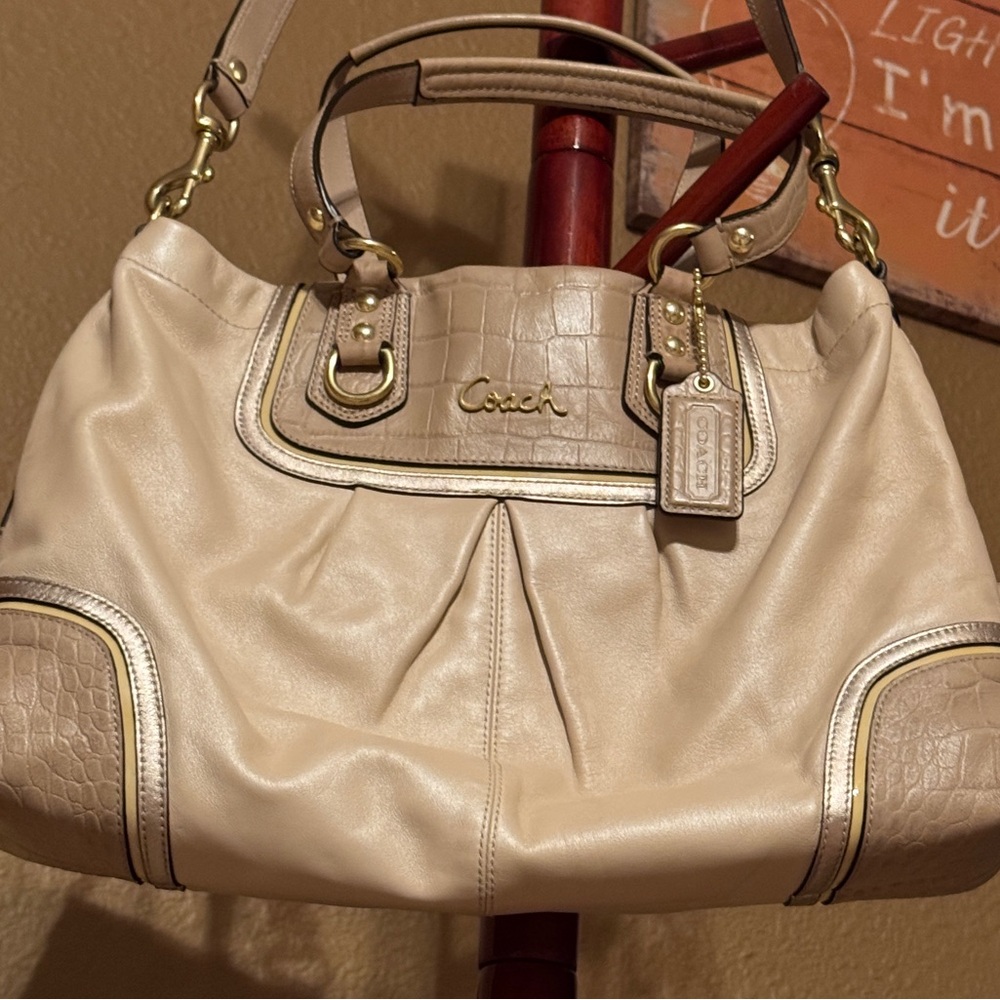 Coach Ashley Spectator Leather Shoulder Purse